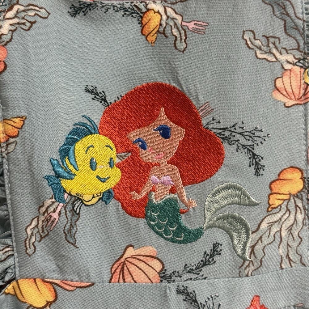 BoxLunch x Disney Little Mermaid Ariel Toddler Ruffle Romper Girls Size 4T NWT - Picture 3 of 8